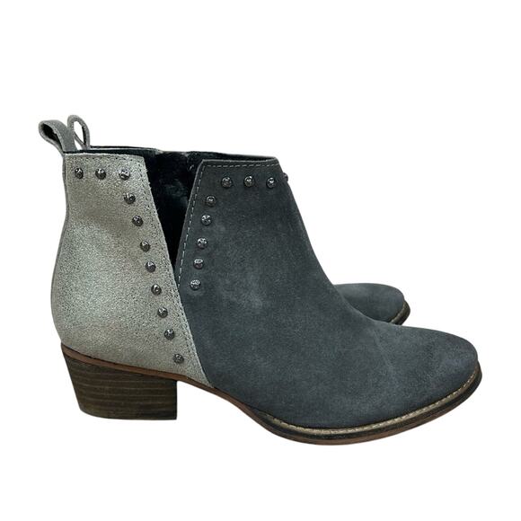 Diba True Short Order Suede Ankle Boots in Charcoal Pewter Size 8 Boho Western - Picture 1 of 13